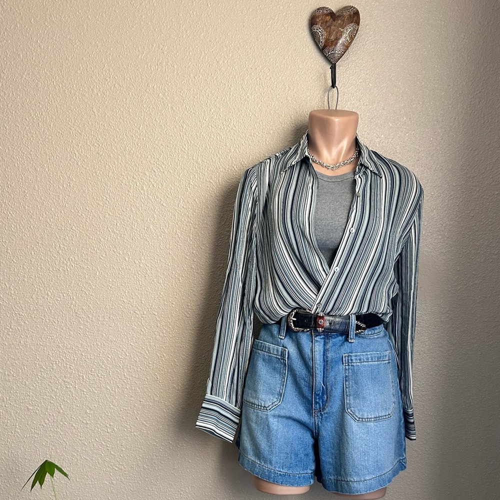 Vintage Silk Button Down Blouse